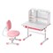 Pink Kids Study Desk and Chair Set Adjustable Height with Ergonomic Design and Storage Space